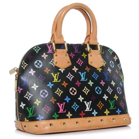 louis vuitton black multicolore alma bag|louis vuitton alma tote bag.